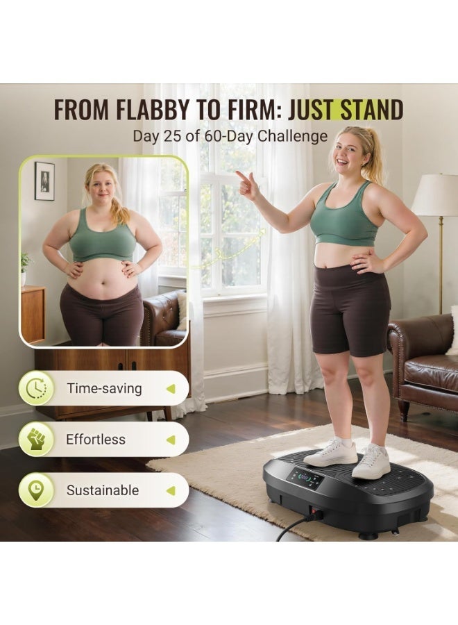 YOUWE7 جهاز تمرين YOUWE7 بلوحة اهتزاز مع جهاز تحكم عن بعد، منصة اهتزاز لإنقاص الوزن، جهاز تمرين كامل الجسم، جهاز لياقة بدنية، تدليك القدم، تخفيف الألم، مناسب للمكتب المنزلي - Image 4