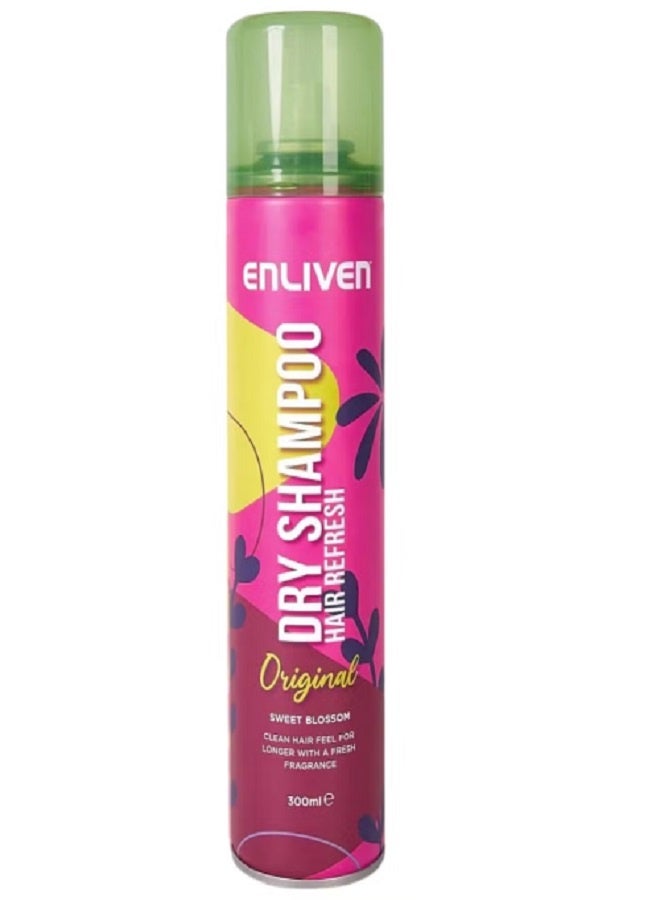 Enliven Dry Shampoo Original – 300ml Instant Oil Control & Hair Refresh Without Water | Summer Hair Care for Oily & Flat Hair