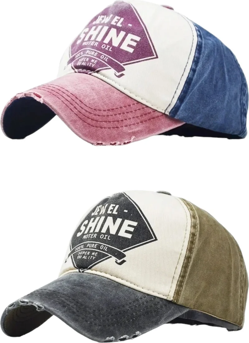 Tezzgelsin Unisex Antique Jewel Shine Adjustable Baseball Cap Hat Baseball Hat Set of 2