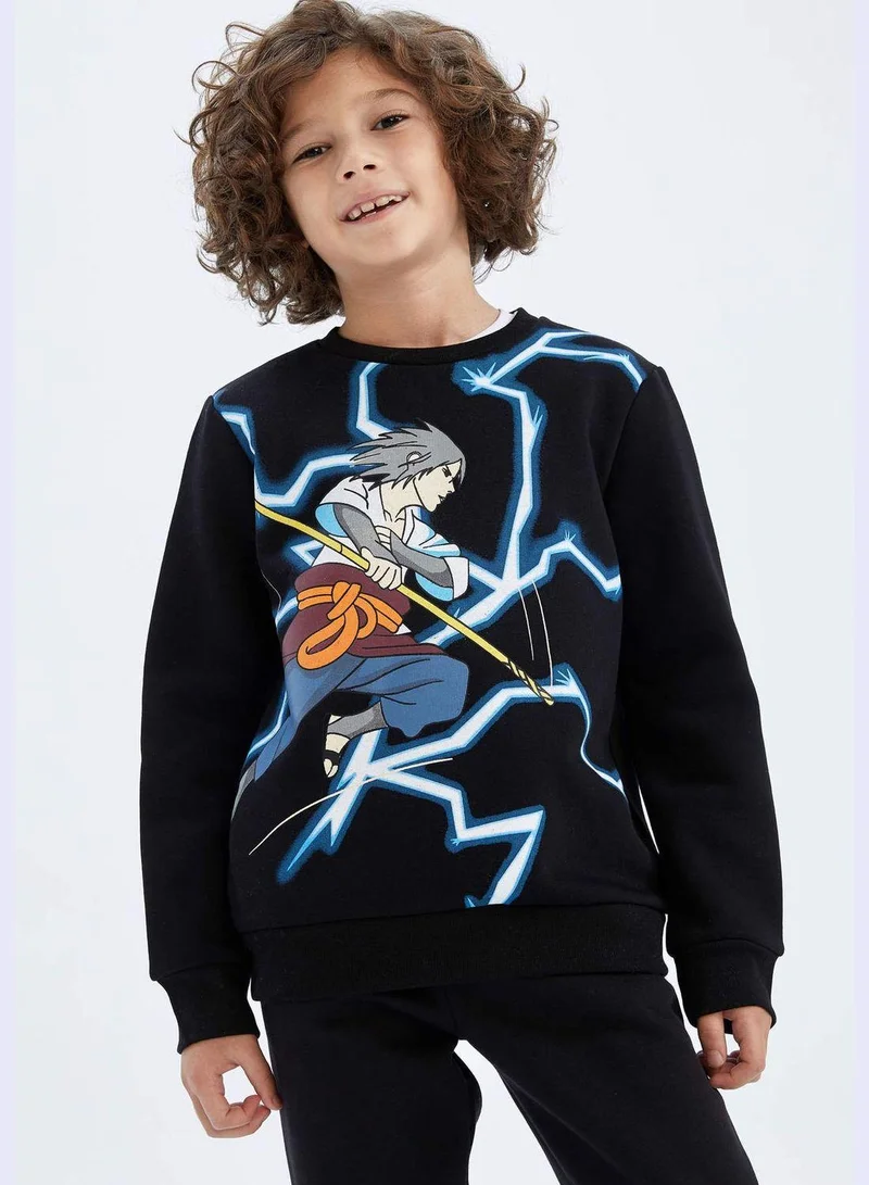 DeFacto Boy Crew Neck Long Sleeve Knitted Sweatshirt
