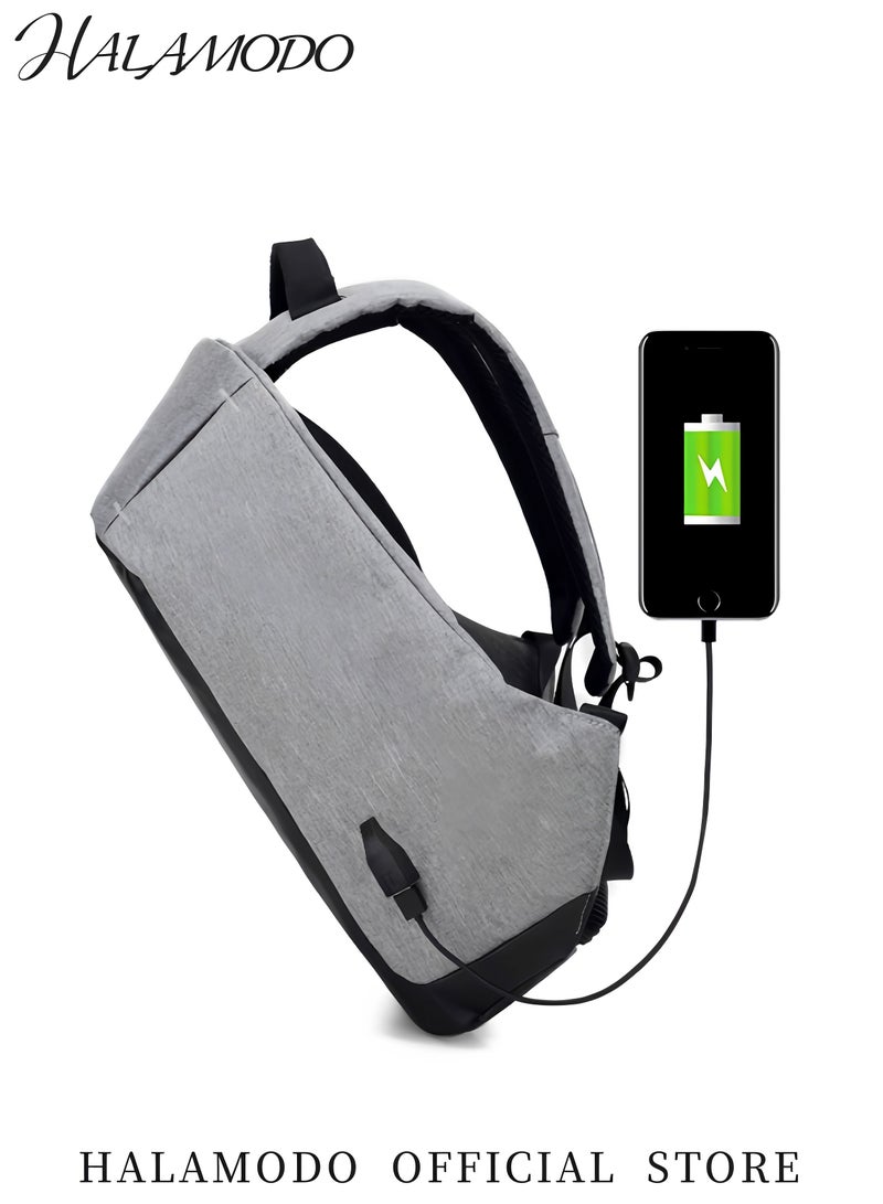 Laptop Backpack Large Capacity Business Bag Travel Anti-Theft Laptop Bag with USB Charging Port Waterproof Backpack Casual Daypack for Women & Men - Image 2