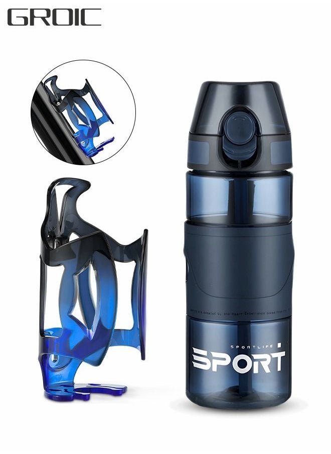 GROIC - Bike Water Bottle Cages with a 500ml sports water bottle,Bicycle 2-in-1 Bottle Bracket, Bike Water Bottle Holder,Bicycle Accessories - Image 1