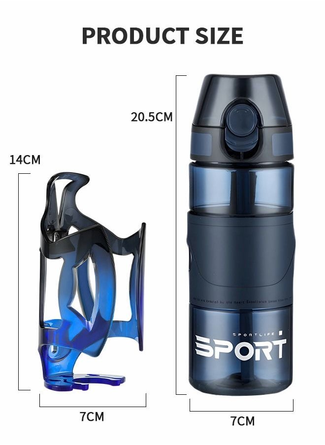 GROIC - Bike Water Bottle Cages with a 500ml sports water bottle,Bicycle 2-in-1 Bottle Bracket, Bike Water Bottle Holder,Bicycle Accessories - Image 1