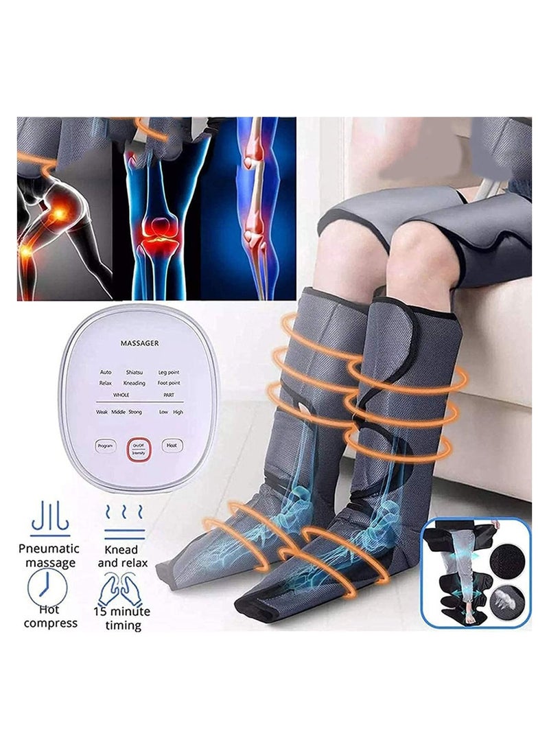 Leg Air Compression Massager Electric Leg Massager Vibration Hot Compress Foot and Calf Circulation Compression and Relaxation 6 Modes 3 Intensities - Image 3