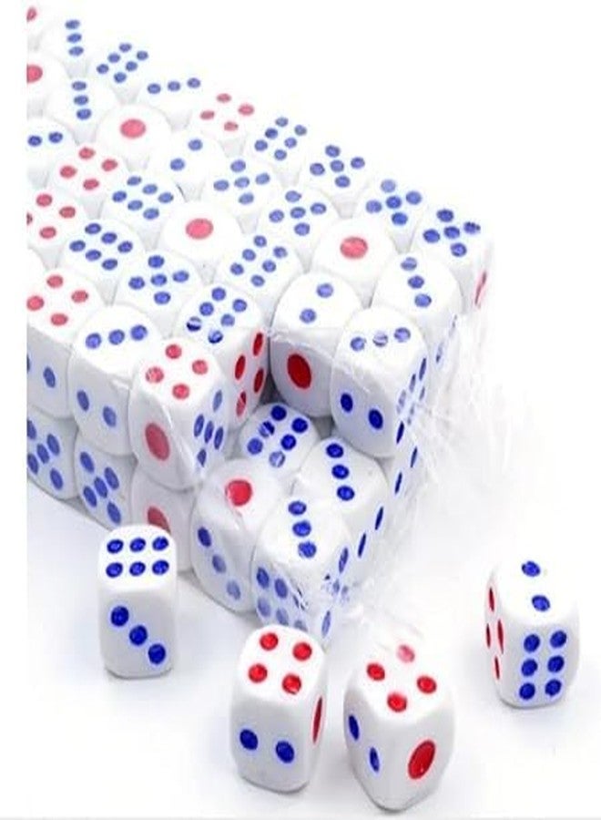 M.F.H Six Sided 15mm Size White Dice or Die for Playing Board Games Ludo - Pack of 5 Pieces - Image 1