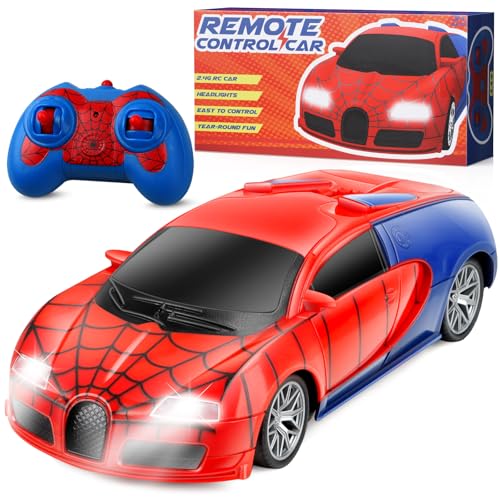 Gretex Remote Control Car Toy for Kids Spider RC Cars for Boys Age 47 Toy Cars for Boys Age 47 Racing Car Toys Spider Toys for Boy 46 Birthday Gift for 3 4 5 6 7 8 Year Old Boy Girls Red - Image 1