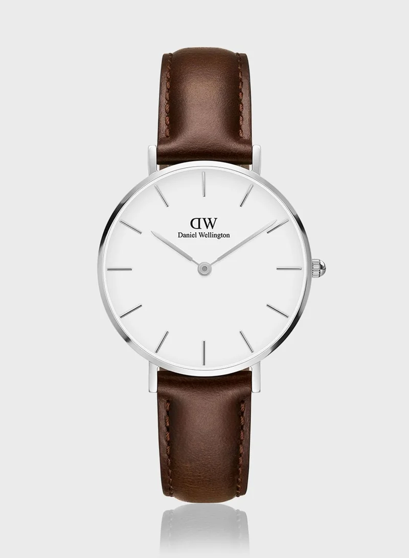 DANIEL WELLINGTON Petite Bristol Silver White 32mm Watch