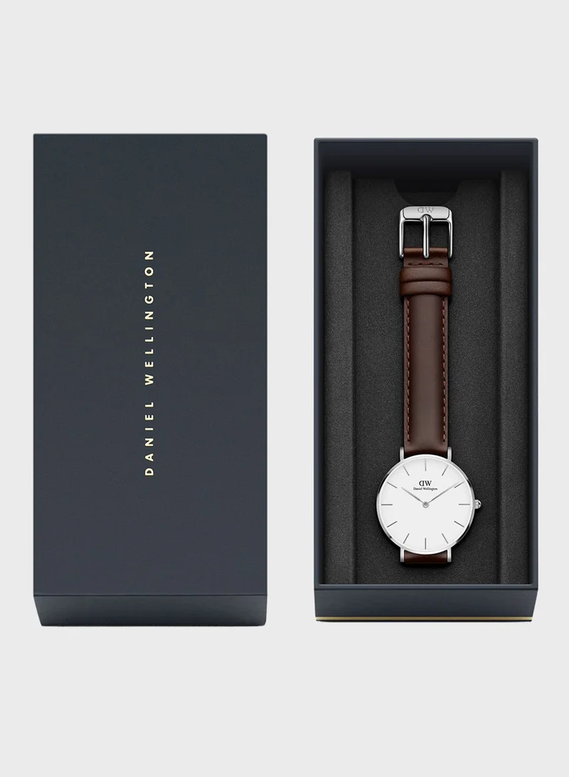 DANIEL WELLINGTON Petite Bristol Silver White 32mm Watch
