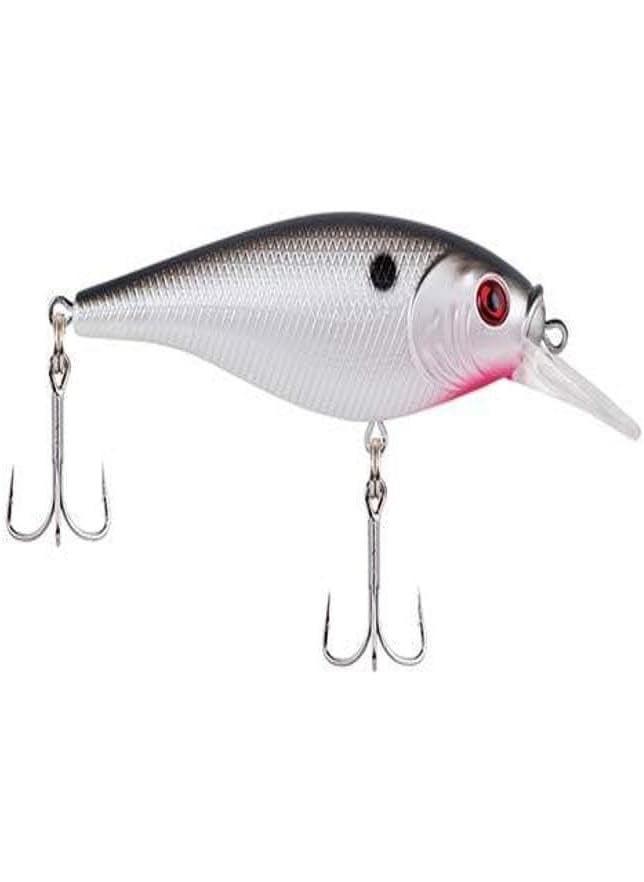 Berkley Berkley Flicker Shad Shallow Fishing Lure Pearl White 27 oz 2 34in  7cm Crankbaits Size Profile and Dive Depth Imitates Real Shad Equipped with Fusion19 Hook  - Image 1