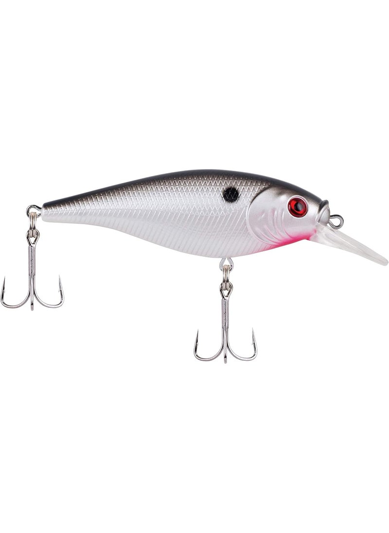 Berkley Berkley Flicker Shad Shallow Fishing Lure Pearl White 27 oz 2 34in  7cm Crankbaits Size Profile and Dive Depth Imitates Real Shad Equipped with Fusion19 Hook  - Image 2