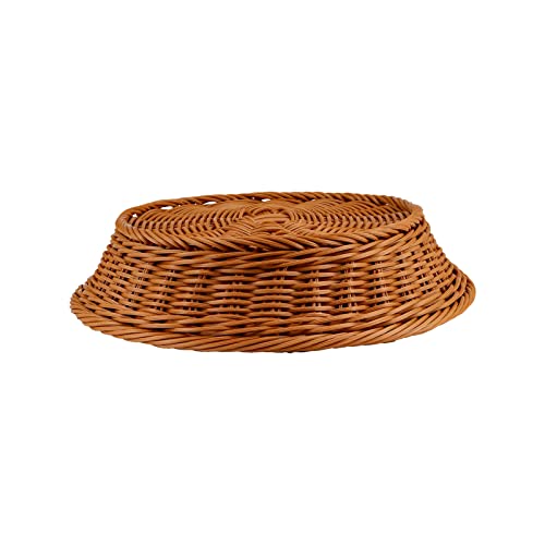 JAPCHET 4 Pack 11.8 Inch Round Wicker Bread Basket, Imitation Woven Rattan Fruit Basket Tabletop Food Vegetables Serving Basket for Home, Kitchen, Restaurant, Outdoor - Image 4
