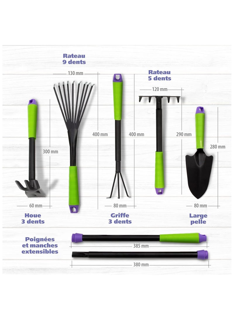 PALISAD Garden Tool Set, Plastic Handles, 7 Piece - Image 3