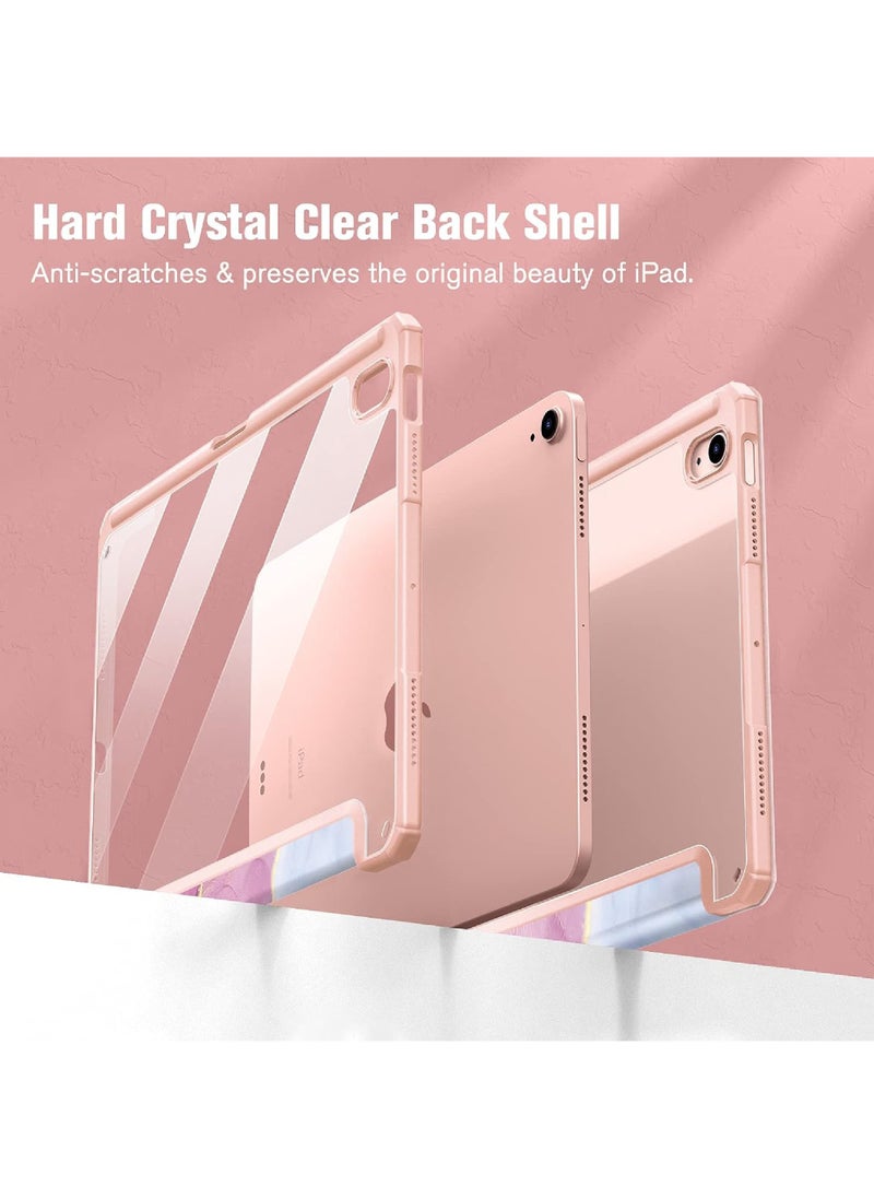 Rock Pow - Case for iPad (A16) 11th 11 inch 2025/iPad 10th 10.9 inch 2022 Clear Transparent Back Shell with Pencil Holder, Auto Sleep/Wake Case Cover for iPad 10th 10.9inch 2022/iPad 11th 11inch 2025 - Image 1