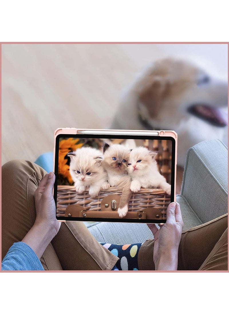 Rock Pow - Case for iPad (A16) 11th 11 inch 2025/iPad 10th 10.9 inch 2022 Clear Transparent Back Shell with Pencil Holder, Auto Sleep/Wake Case Cover for iPad 10th 10.9inch 2022/iPad 11th 11inch 2025 - Image 1