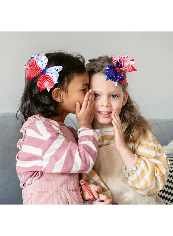 melyde 4Th Of July Hair Bow Clipspatriotic Usa Flag Hairpins For Kids Girlsamerican Star Hair Accessories For Independence Day Memorial Day Decorations - Image 3