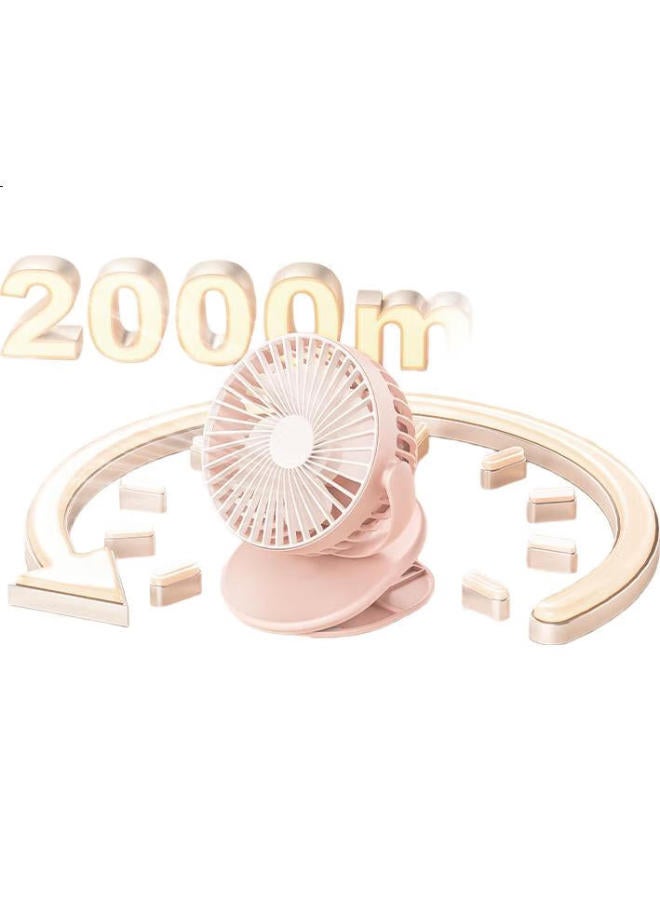 SOLOVE F3 Desktop Mini Fan Usb Portable Handheld Clip Fan For Students Dormitory Office Portable Handheld Car Clip Baby Stroller Bedside Table Clip Fan Cloud Water Blue - Image 1