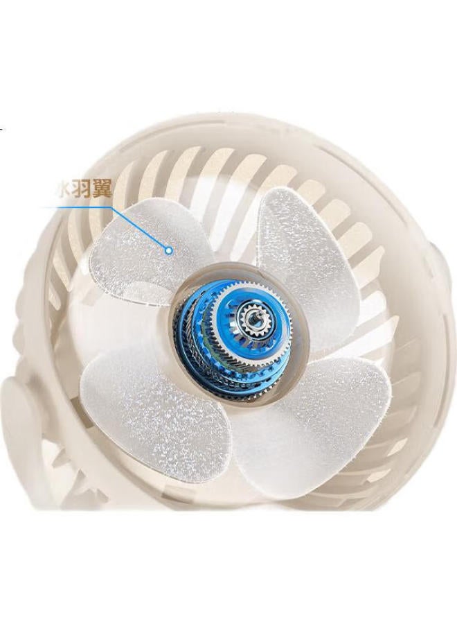 SOLOVE F3 Desktop Mini Fan Usb Portable Handheld Clip Fan For Students Dormitory Office Portable Handheld Car Clip Baby Stroller Bedside Table Clip Fan Cloud Water Blue - Image 3