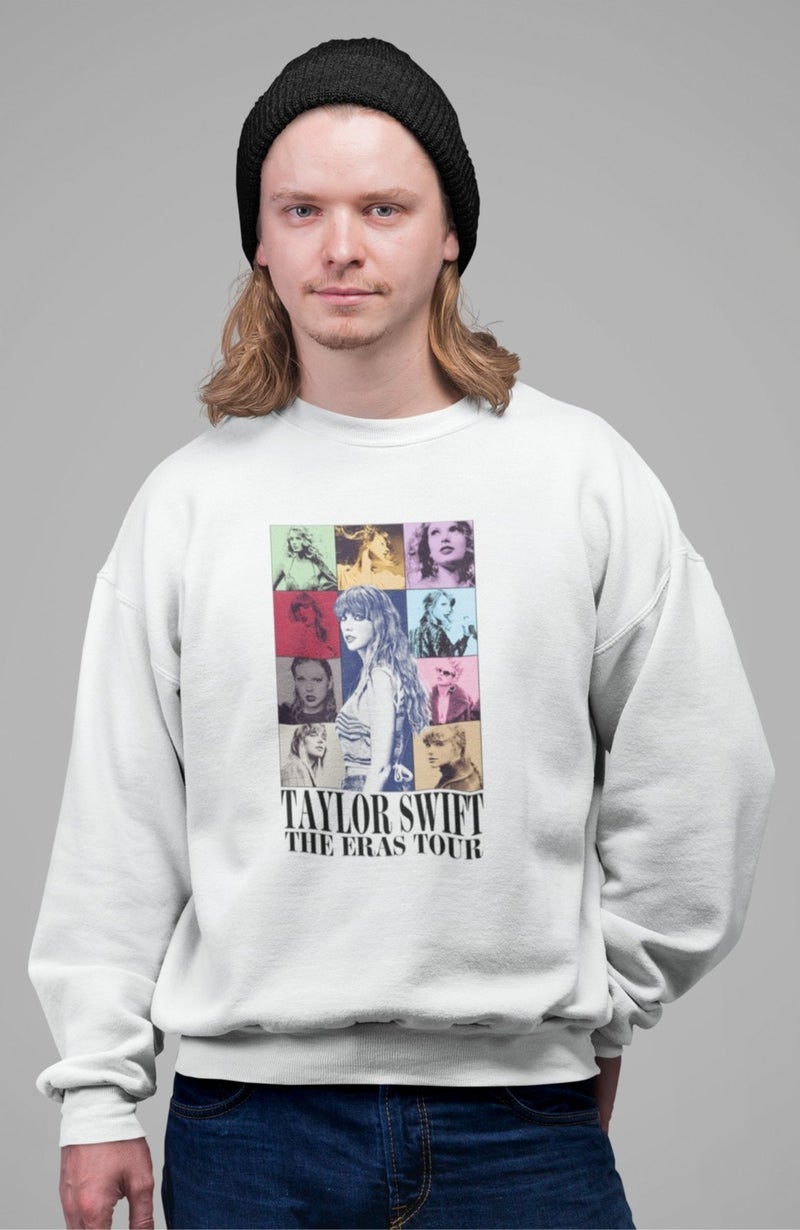 Fuddy Moda Taylor Swift Eras Tour Back Printed Hoodless Sweatshirt, Unisex Oversize Taylor Swift Sweatshirt - Image 2