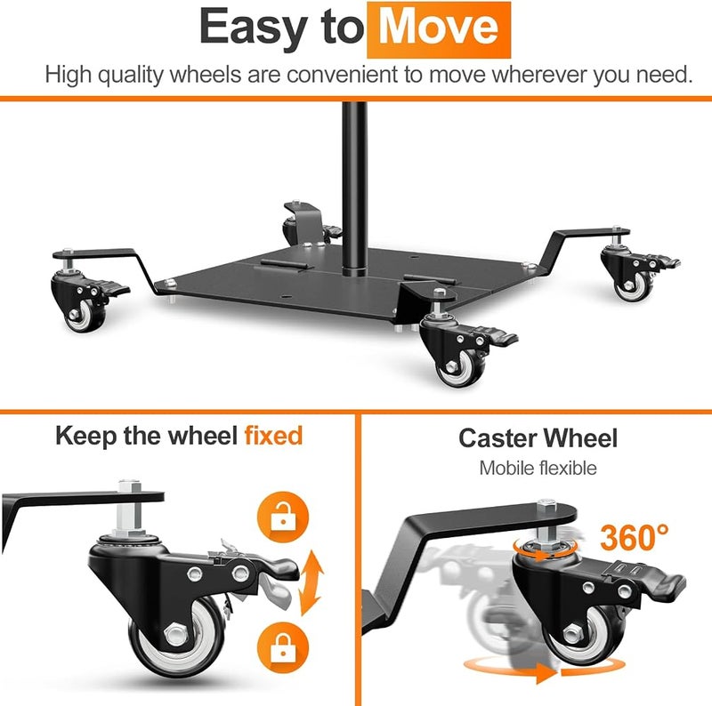 EMART 8.5x10ft Backdrop Stand with Wheels, Adjustable Backdrop Support - Image 2