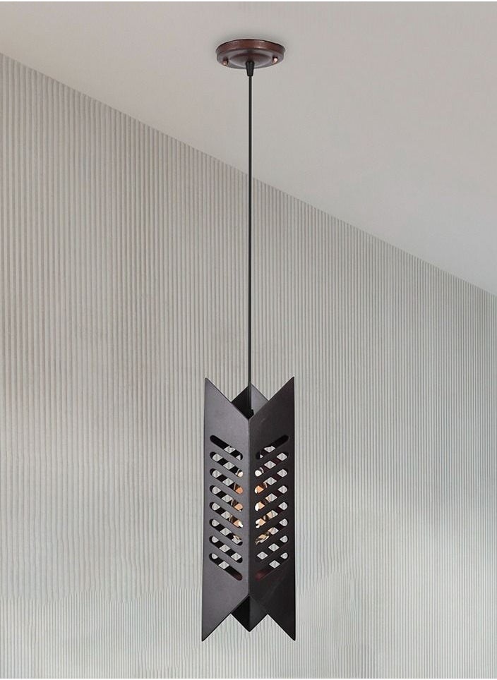 El Rawda Lighting - Perforated decorative Wood Ceiling Lamp - Single - Image 1