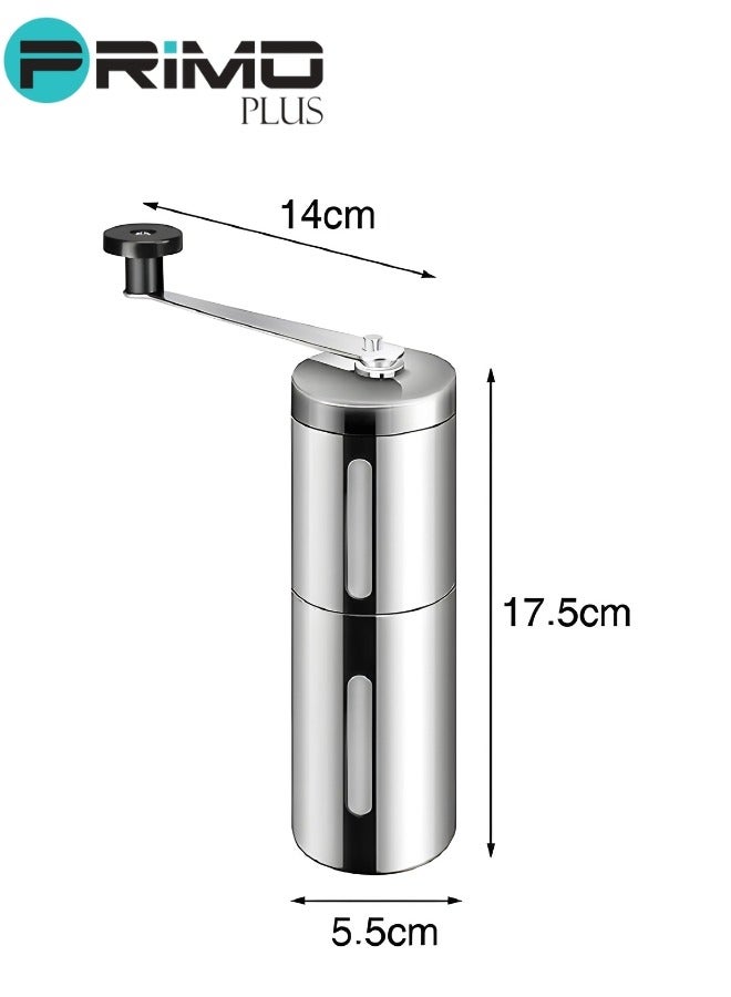 بريمو بلس مطحنة حبوب القهوة يدوية فضي - Image 3