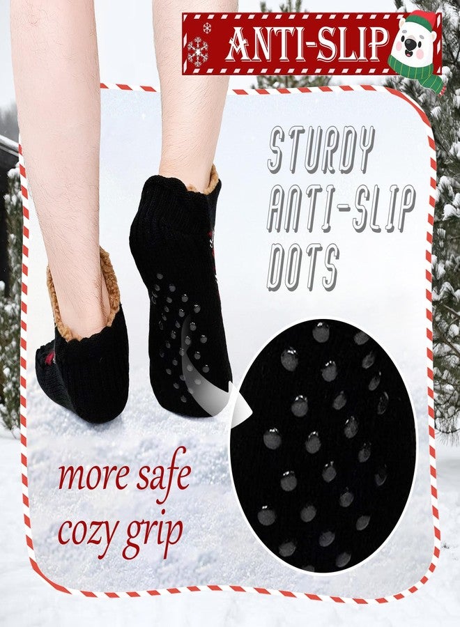 CaiDieNu Fuzzy Slipper Socks for Men Women with Grippers, House Slippers Winter Cozy Warm Thick Non-Slip Fuzzy Thermal Socks - Image 4
