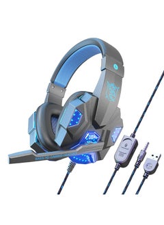 SY830MV Black and Blue PS4 Illuminated Headset