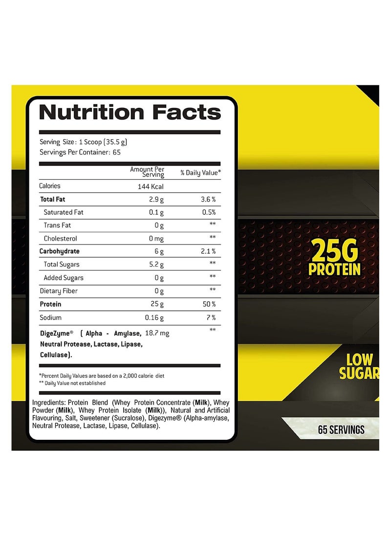 Body Builder - Body Builder 100% Whey Protein - 25g Protein, BCAAs, Glutamine, Digestive Enzymes for Lean Muscle Growth & Endurance, Suitable for Vegetarians & Keto Dieters (Strawberry, 5 LB) - Image 1