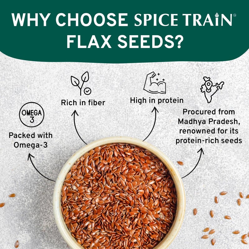 Handpick بذور الكتان (397غ/14 أونصة) مختبرة في المختبر | بذور كتان بنية نباتية وخالية من الغلوتين | كيس قابل لإعادة الإغلاق | بذور كتان خام مستوردة من الهند - Image 3