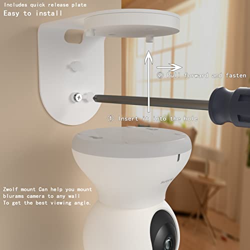 Zwolf (Pack of 2) Metal Wall Mount for Blurams Security Camera, Upside Down or Upright on Any Wall Allows The Best Range of Camera Motion Without Having to Mount to Ceiling - Image 2