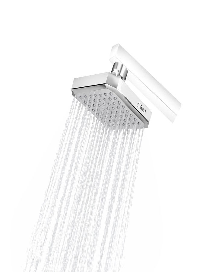Onzo Diamond 4-Inch ABS Overhead Rain Shower Head | 360 Adjustable Swivel Ball Joint | Chrome Finish | Durable & Rust-Proof High-Pressure Bathroom Shower - Image 1