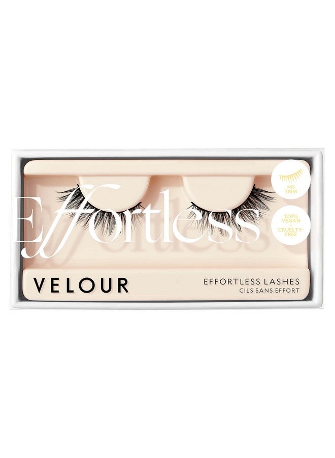 Velour Lashes رموش فلوفور effortless طبيعية المظهر رموش صناعية خفيفة الوزن بدون تقليم قابلة لإعادة الاستخدام تناسب جميع أشكال العيون خالية من المنتجات الحيوانية ولها لاصق رموش غير مدرج (قصير وحلو) - Image 1