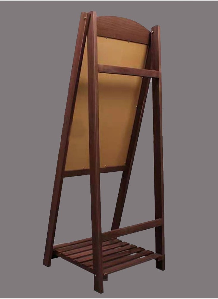 LINGWEI - Wooden Hand Writing Black Board Drawing Board with Flower Pot Holder Free Standing Display Stand Chalk Board Ideal For Restaurants Menu Wedding Party - Image 1