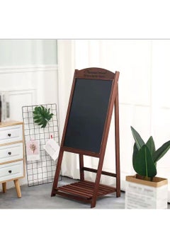 Wooden Hand Writing Black Board Drawing Board with Flower Pot Holder Free Standing Display Stand Chalk Board Ideal For Restaurants Menu Wedding Party
