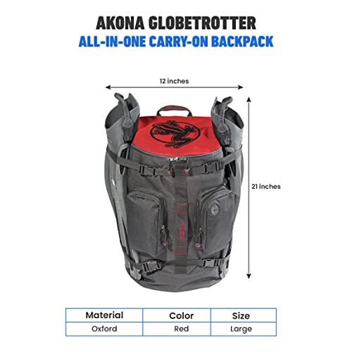 AKONA Globetrotter All-in-One Carry-On Backpack - Red - Image 3
