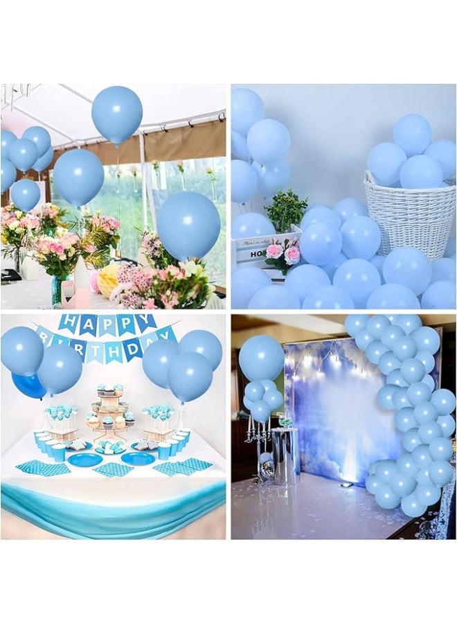 بالونات ازرق فاتح– 100 قطعة لاتكس لزينة الحفلات وأعياد الميلاد واستقبال المواليد والأعراس - Image 3