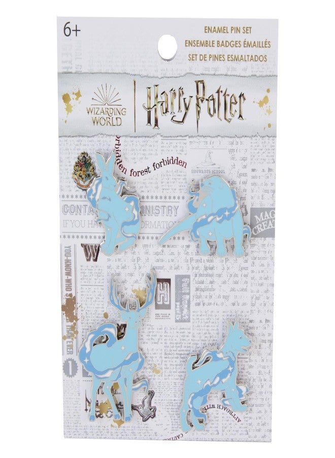 Loungefly WB Harry Potter Patronus Collection 4-Pack Pin Set, Amazon Exclusive - Image 1