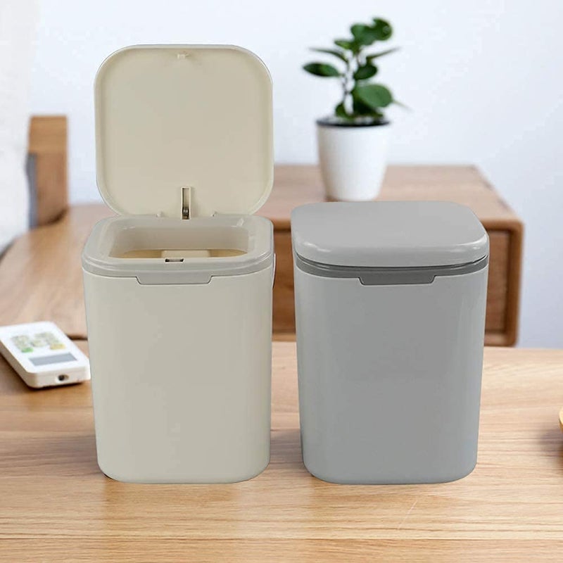 Citaaz Citaaz Trash Can PressType Trash Can Mini Garbage Can with Lid Desktop Garbage Bin Suitable for Home Dressing Table Office IndoorOutdoor use  - Image 1