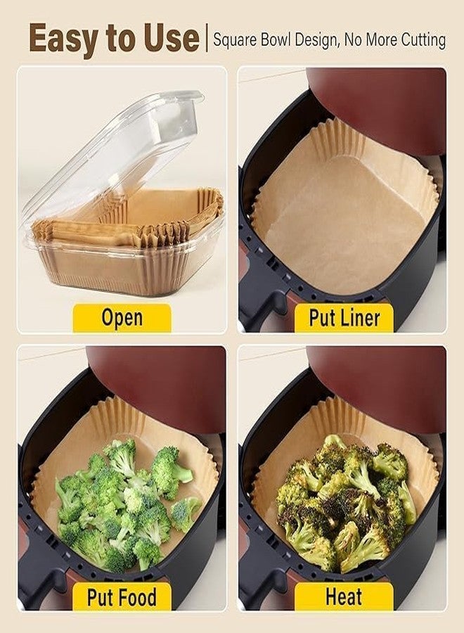 DONDA Airfryer Papers - 100PCS Non-Stick Square Parchment Paper Liners for 5-8QT Air Fryer (8 Inch) - Image 3