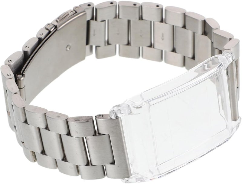 Silver Metal Strap With Enhanced Protection Case For Whoop Smartwatch - Image 1