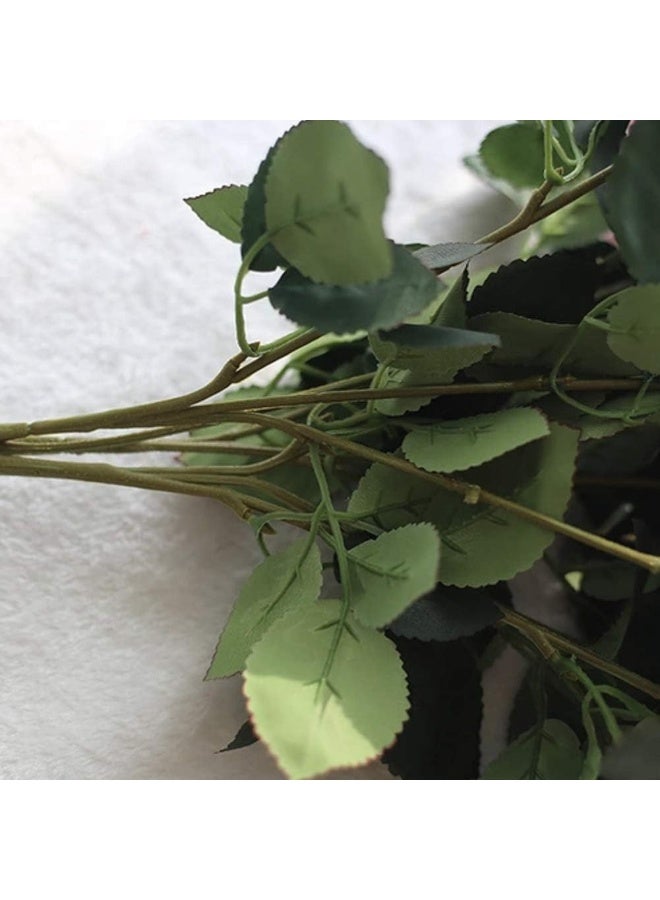 Jasion Artificial Roses Flowers 10 Heads Arrangement Silk Bouquet Glorious Moral for Home Office Parties and Wedding Decoration (Red) - Image 2