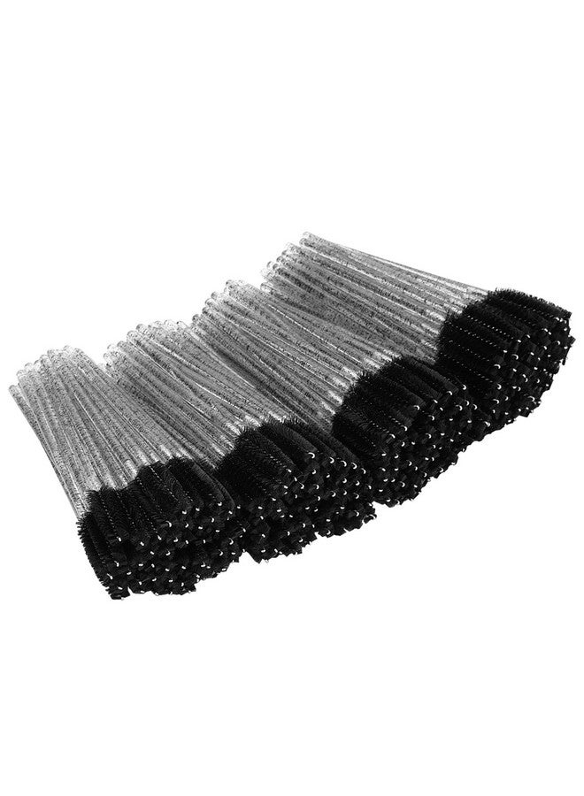 tifanso 200Pcs Eyelash Brush Disposable Mascara Brush Wand For Lashes Spoolie Brushes Eyebrow Spoolie Eyelash Extension Supplies (Black) - Image 1