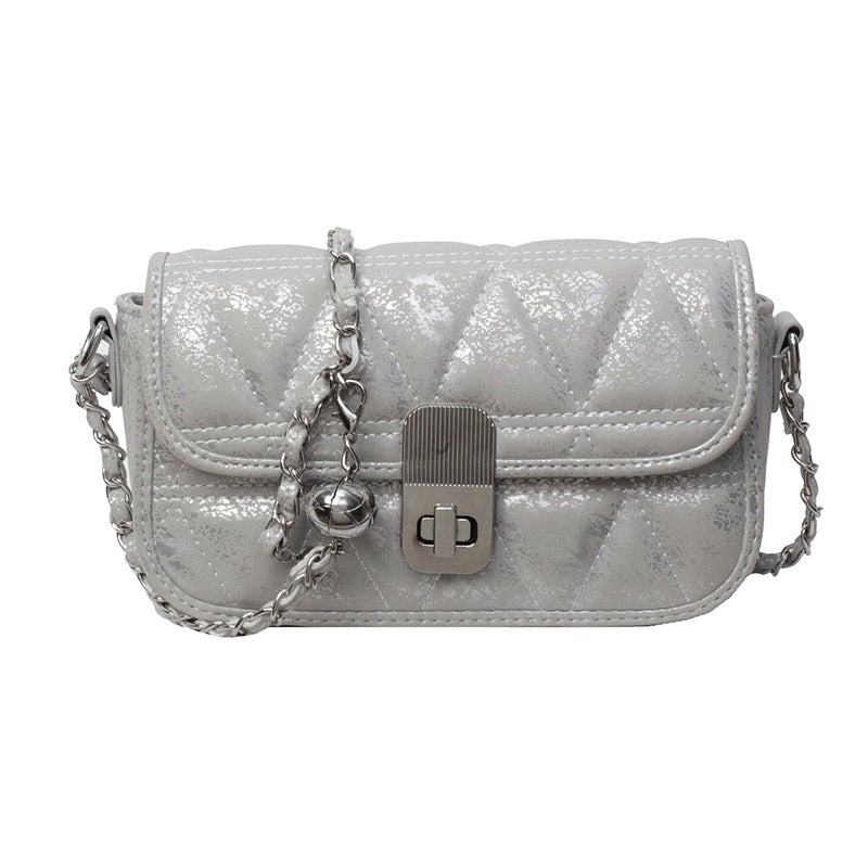 Western Style Simple Underarm Small Square Bag Women'S 2025 Spring New Fashion Trendy Chain Niche Korean Crossbody Bag - Image 1