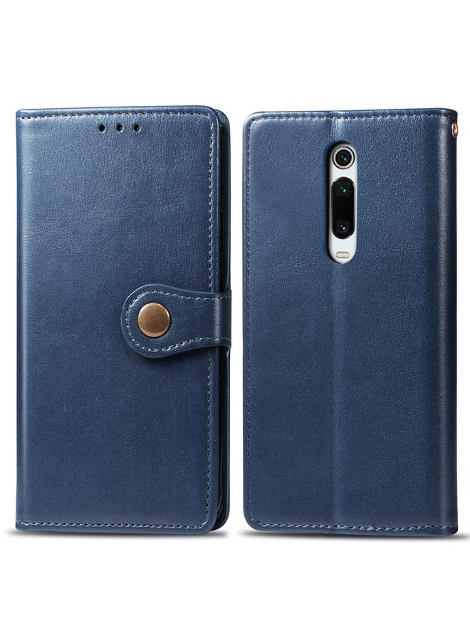 The Bros Retro Solid Color Leather Buckle Mobile Phone Protection Leather Case with Lanyard & Photo Frame & Card Slot & Wallet & Bracket Function for Xiaomi 9T / 9T Pro / Redmi K20 / Redmi K20 Pro