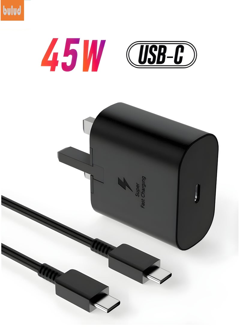 bulud 45W Mater Elite-Super Fast USB-C Charger with Type-C to C Cable | PD3.0 & PPS | Compatible with Samsung, iPhone, Xiaomi, Google Pixel & All USB-C Devices - Image 1