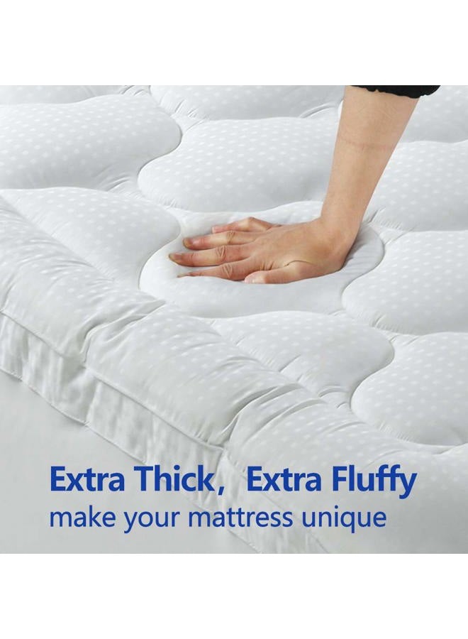 EASELAND Extra Thick King Size Mattress Pad Pillow Top Mattress Cover Quilted Fitted Mattress Protector Cotton Top 8-21" Deep Pocket Mattress Topper (78x80 Inches) - Image 4