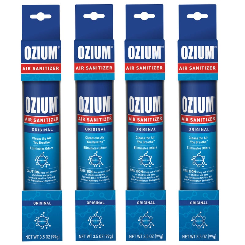 Ozium 3.5 Oz. Air Sanitizer & Odor Eliminator for Homes, Cars, Offices and More, Original Scent, 4 Pack - Image 1