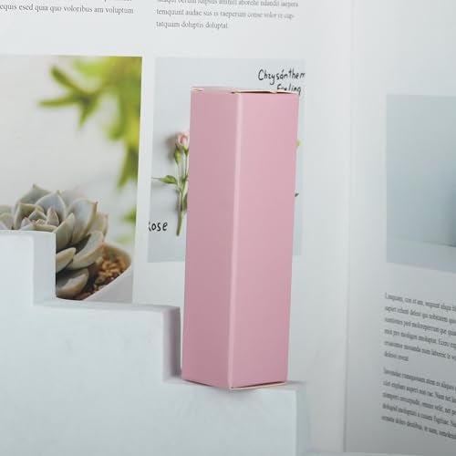 COSIDEA 50pcs 25 * 25 * 95mm lip gloss Craft Matte pink paper box Small packing boxes 350gms for DIY cosmetics - Image 4