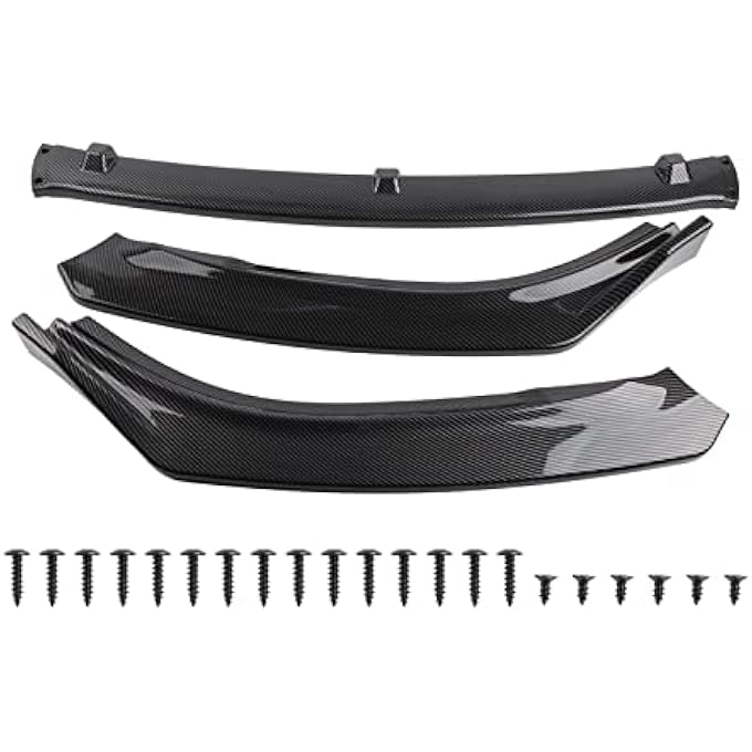 Brilluxa Front Bumper Lip, Chin Splitter Air Deflector, Carbon Fiber Style Spoiler Compatible with Mazda6 Atenza 20142018, Front Body Protector Kit - Image 1
