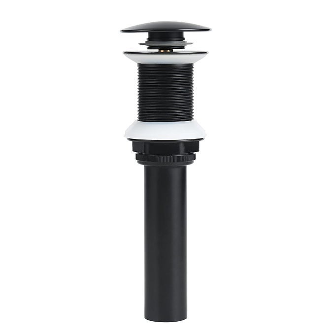 BATHROOM SINK DRAIN POP UP DRAIN WITHOUT OVERFLOW FOR VESSEL SINK LAVATORY VANITY MATTE BLACK